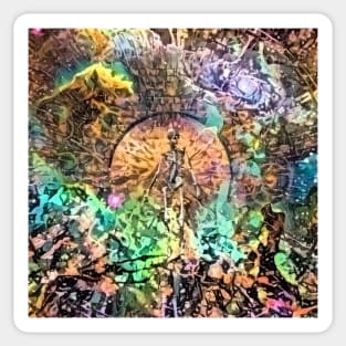 Abstracted spiritual scene Sticker